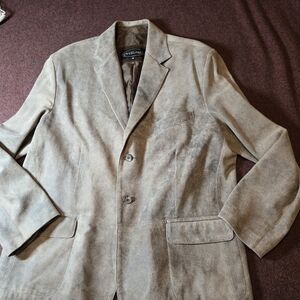 Overland Men's Shepley Distressed Leather Blazer Style # 29773 Size 48